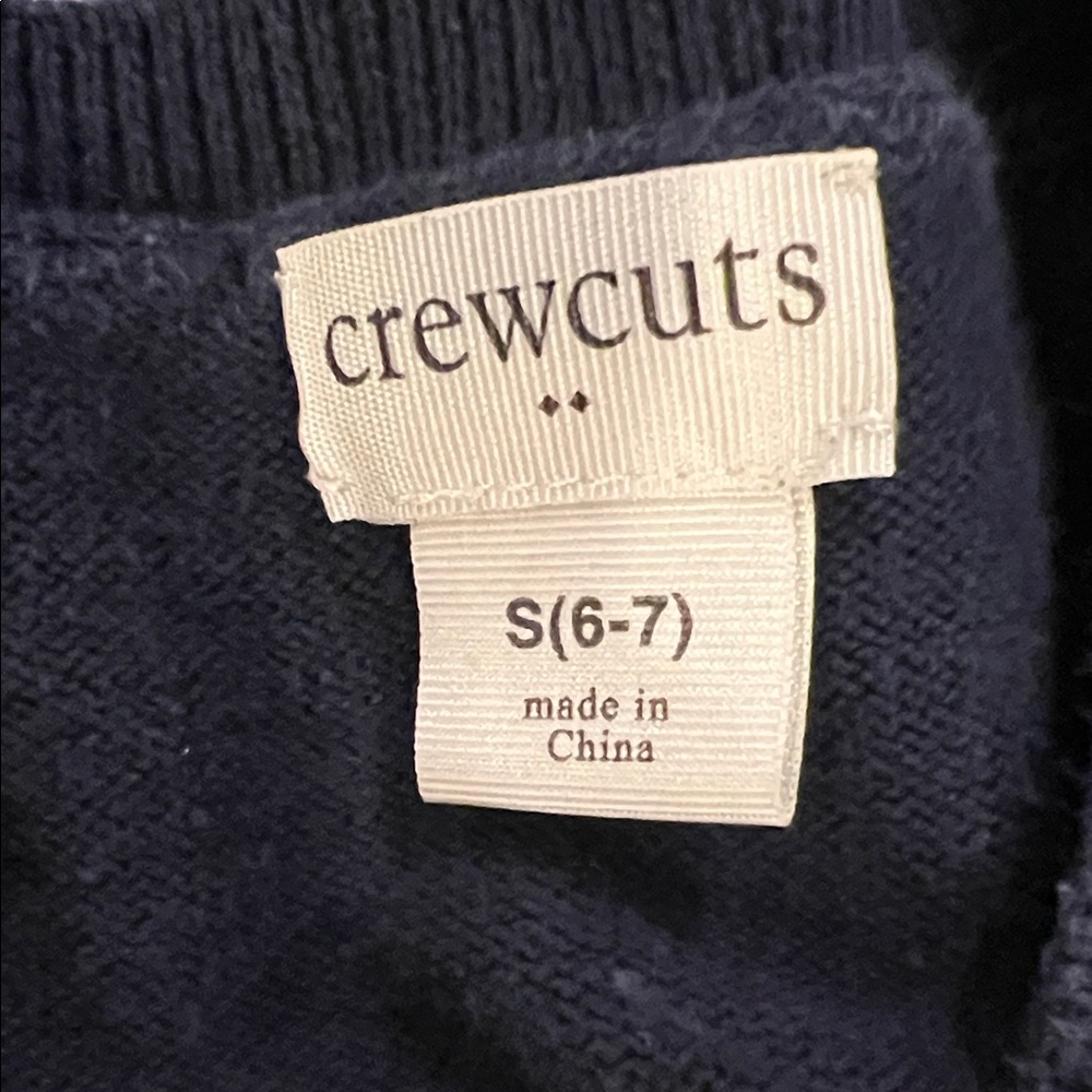 Crewcuts Navy Blue Button-Up Cardigan size 6-7 kids - Picture 2 of 2